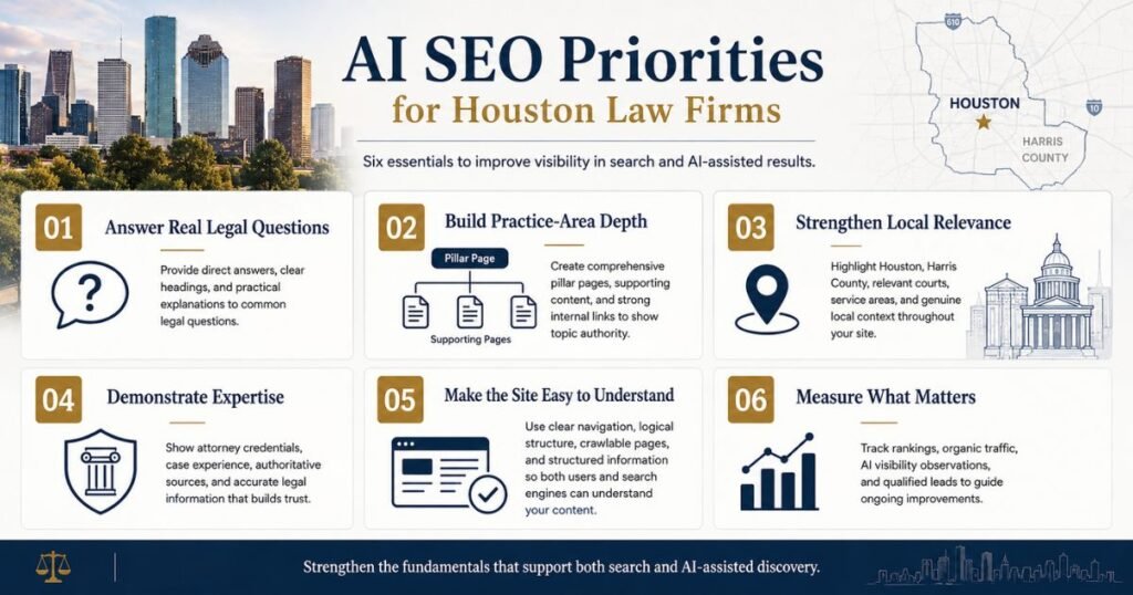 AI SEO Priorities for Houston Law Firms