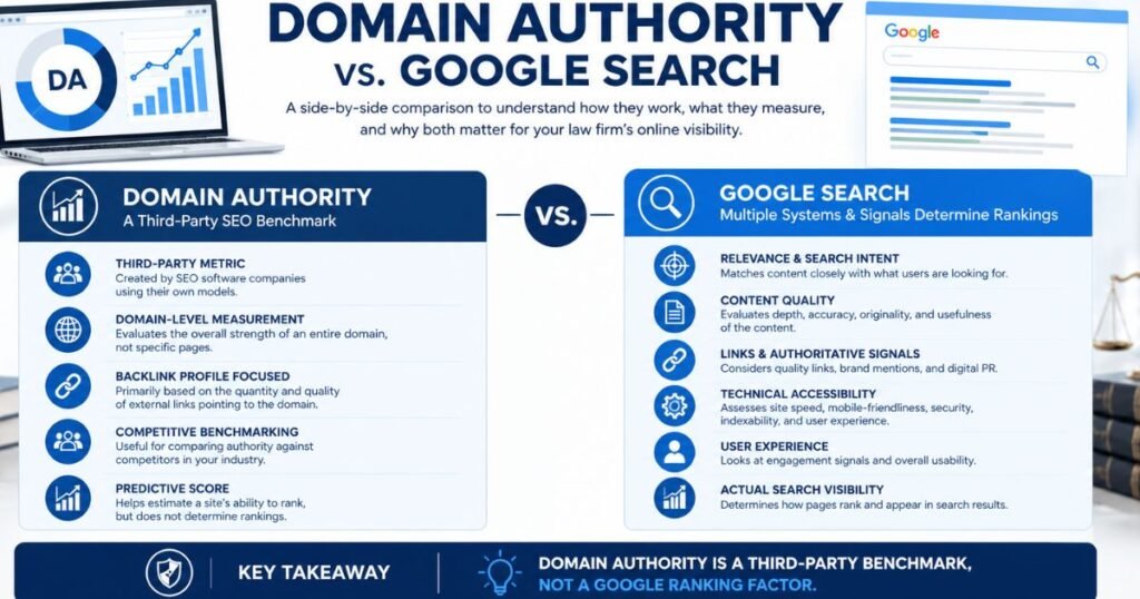 Domain Authority Vs. Google Search