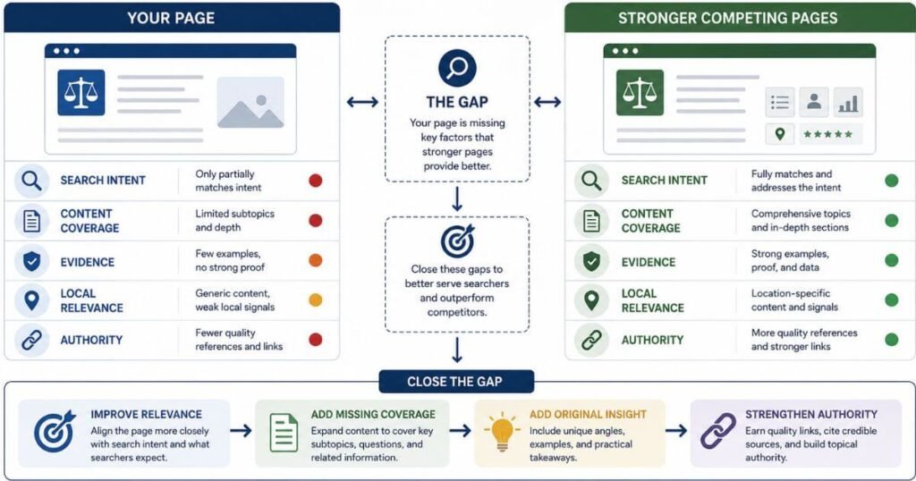Find the Gap Between Your Page and Competitors