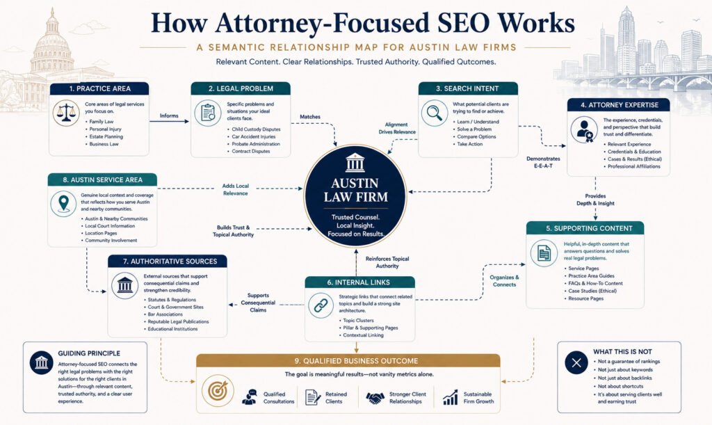 How Austin Law Firm SEO Pieces Work Together
