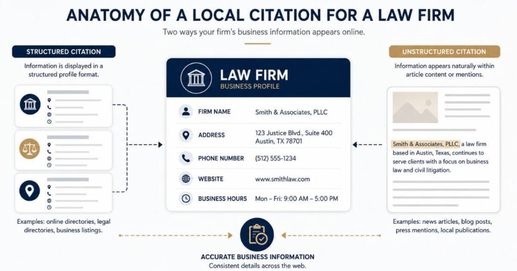 Anatomy of a Local Citation for a Law Firm
