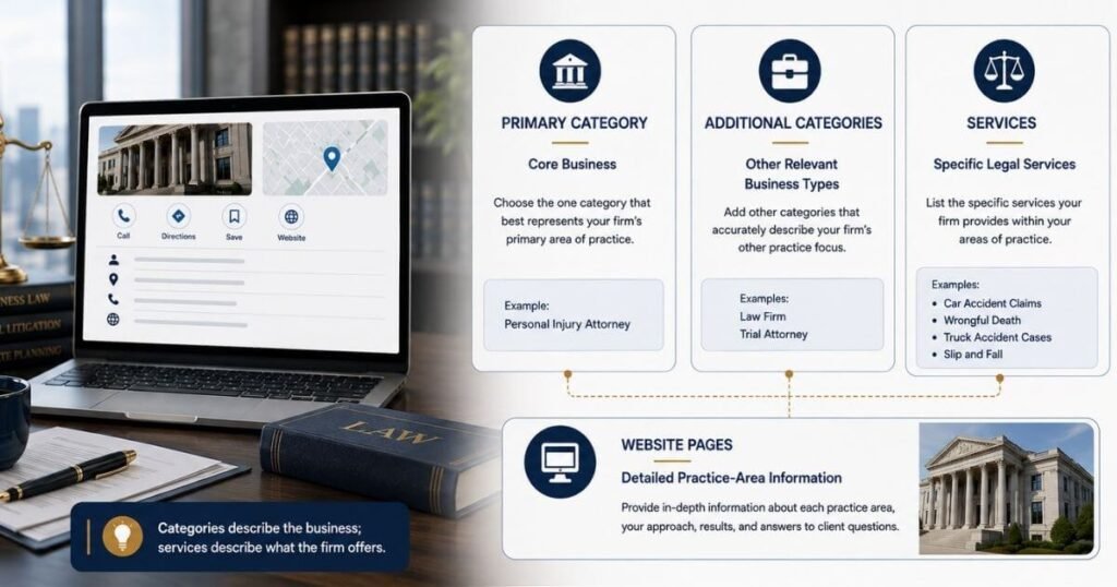 Google Business Profile Categories vs. Services