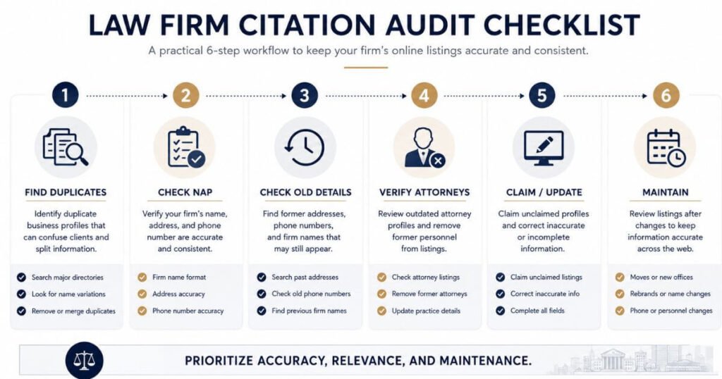 Law Firm Citation Audit Checklist