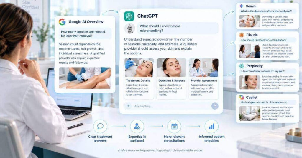 AI search results for Medical SPA